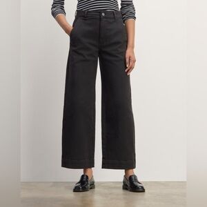 Everlane Black utility wide leg pant size 10